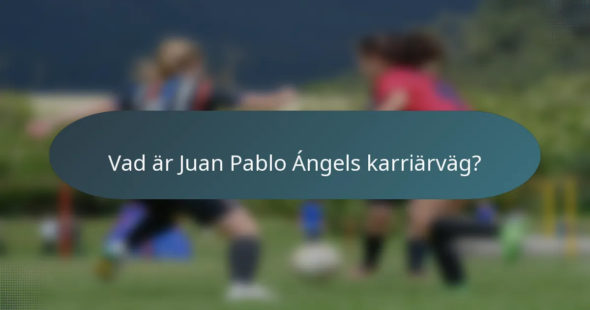 Vad är Juan Pablo Ángels karriärväg?